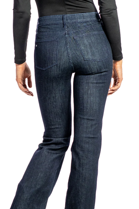 BELLA : Trouser Flare (Midnight) Navy Stitch Haala Denim