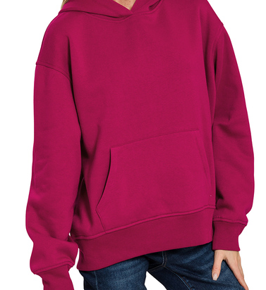 Fleece kangaroo pocket hoodie