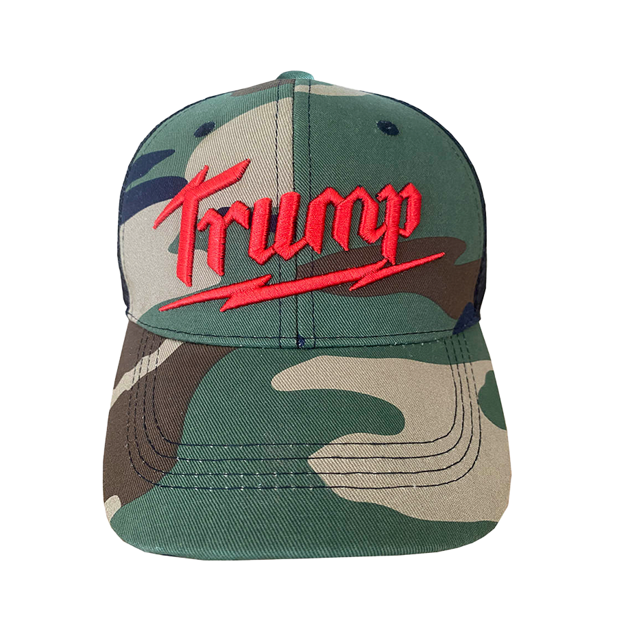 Trump Lightning Bolt - Camo Trucker Hat