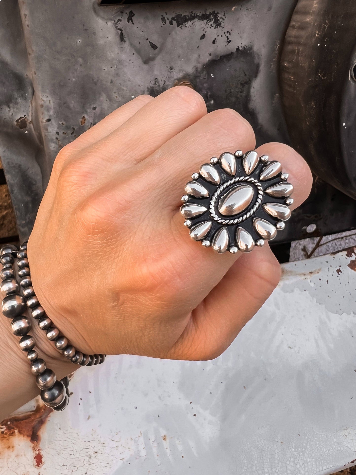 Sundown Petals Sterling Silver Ring