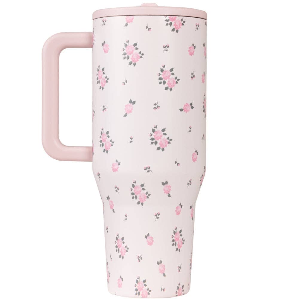 Wildrose Floral 40 oz Traveler Tumbler