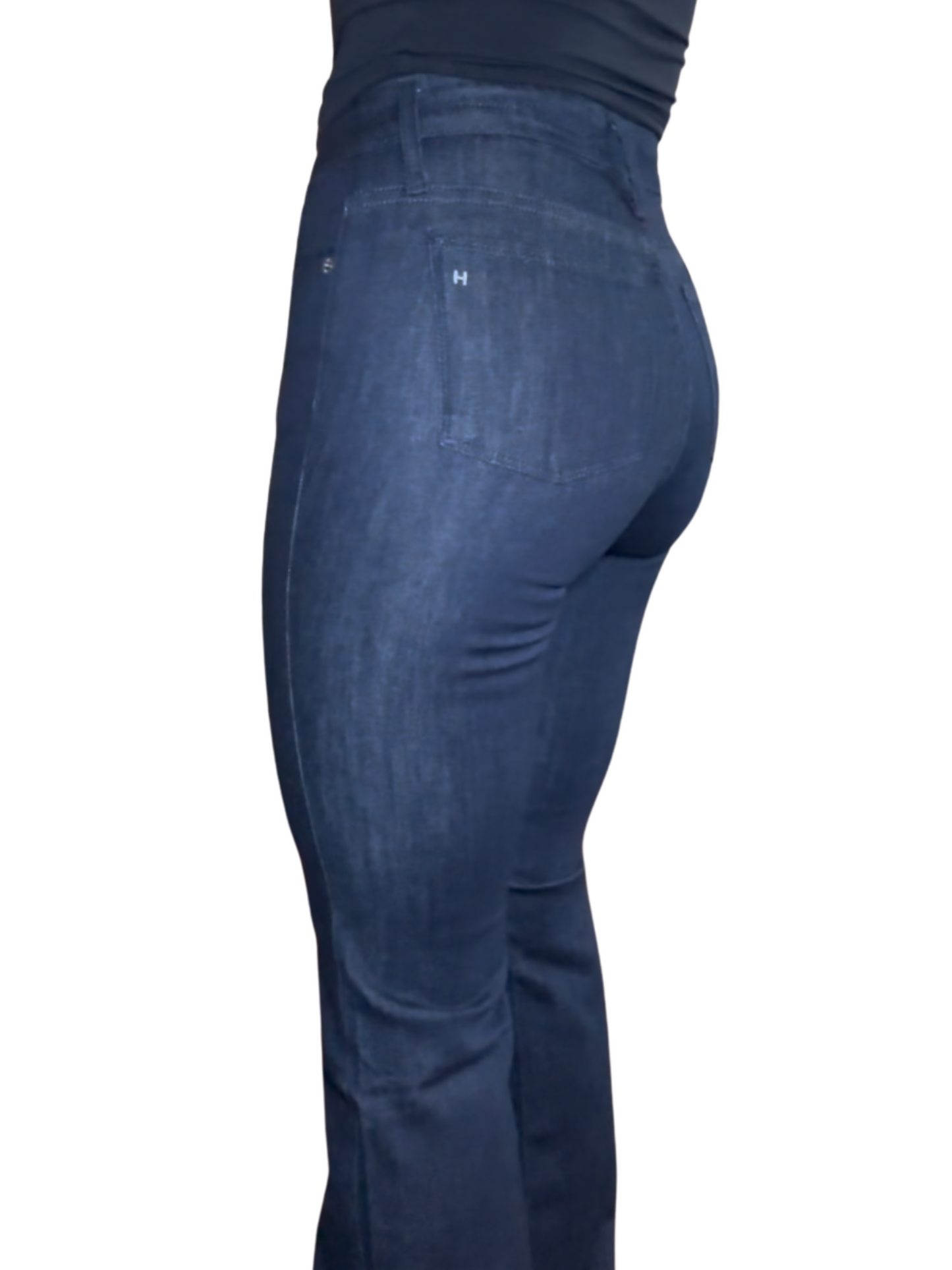 BELLA : Trouser Flare (Deep Ocean) Navy Stitch Haala Denim