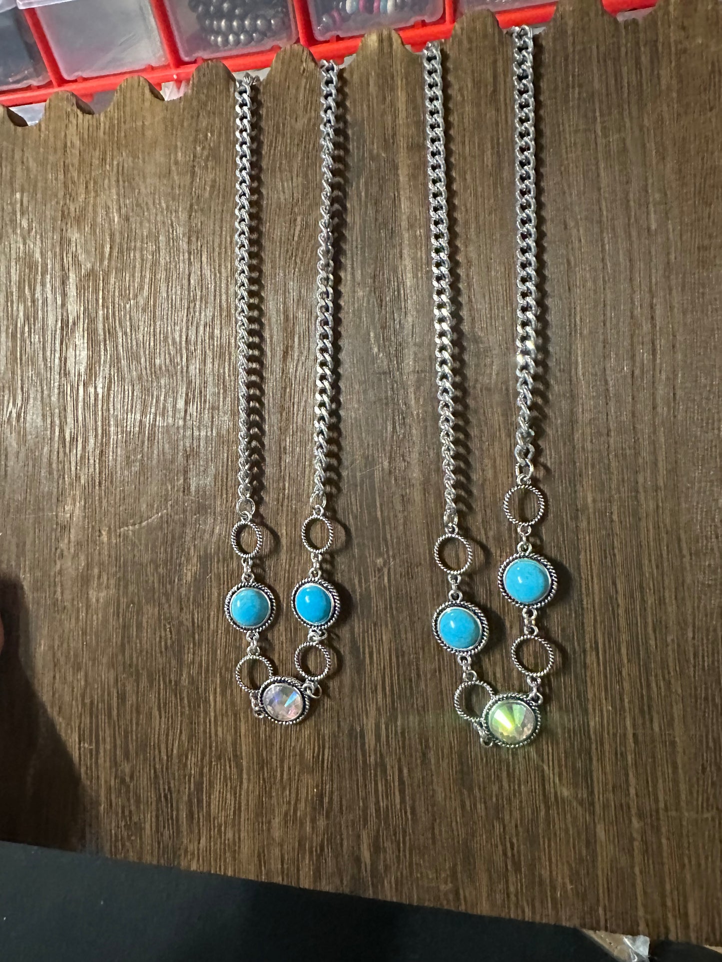 Western Style Stone Chain Necklace