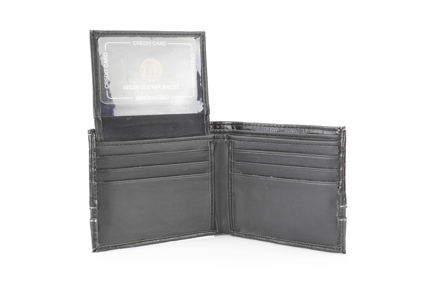 Crocodile Embossed Vegan Wallet with Solid Band VL 904