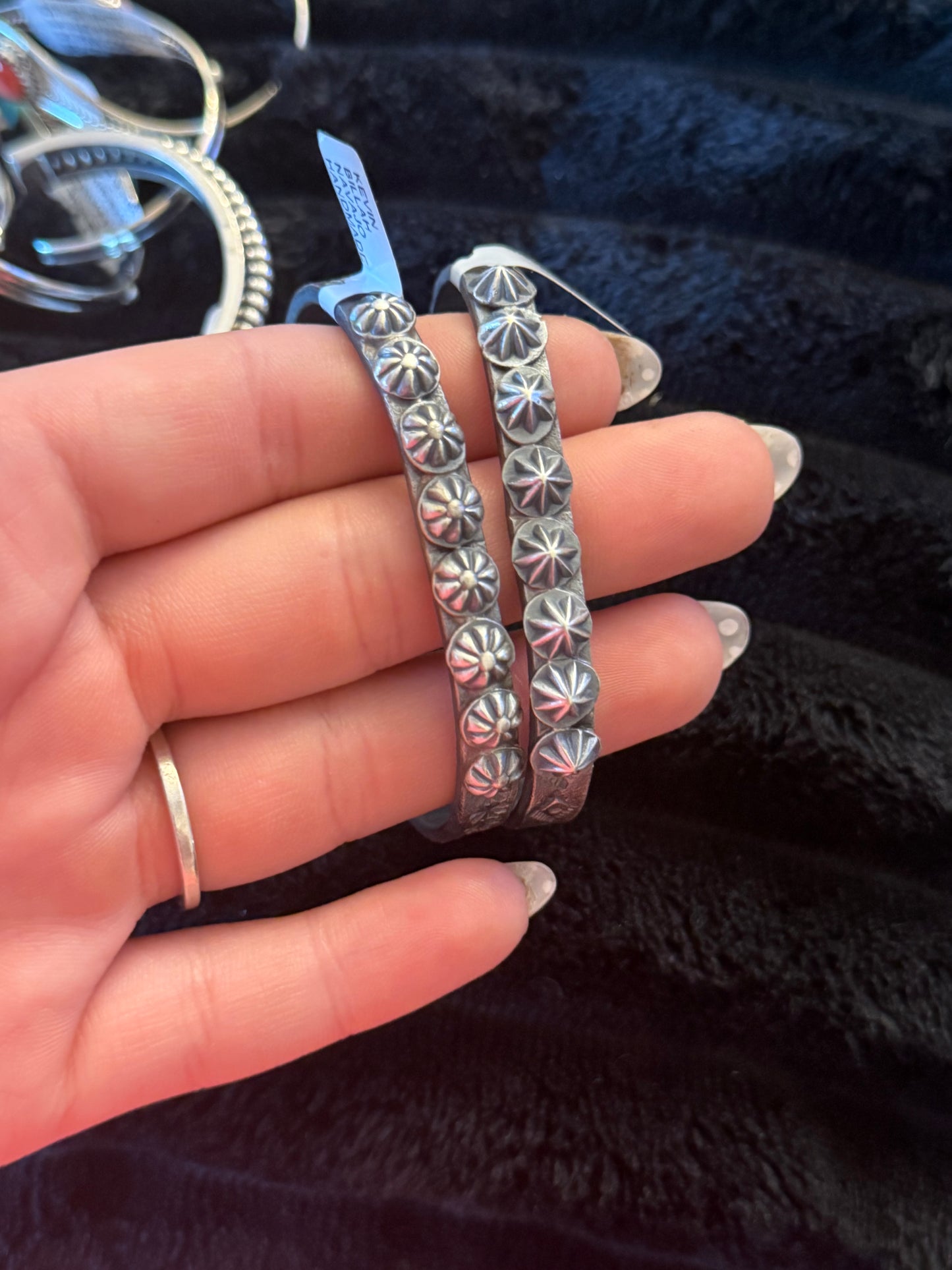 Navajo Handmade Silver Bracelet - Kevin Billah