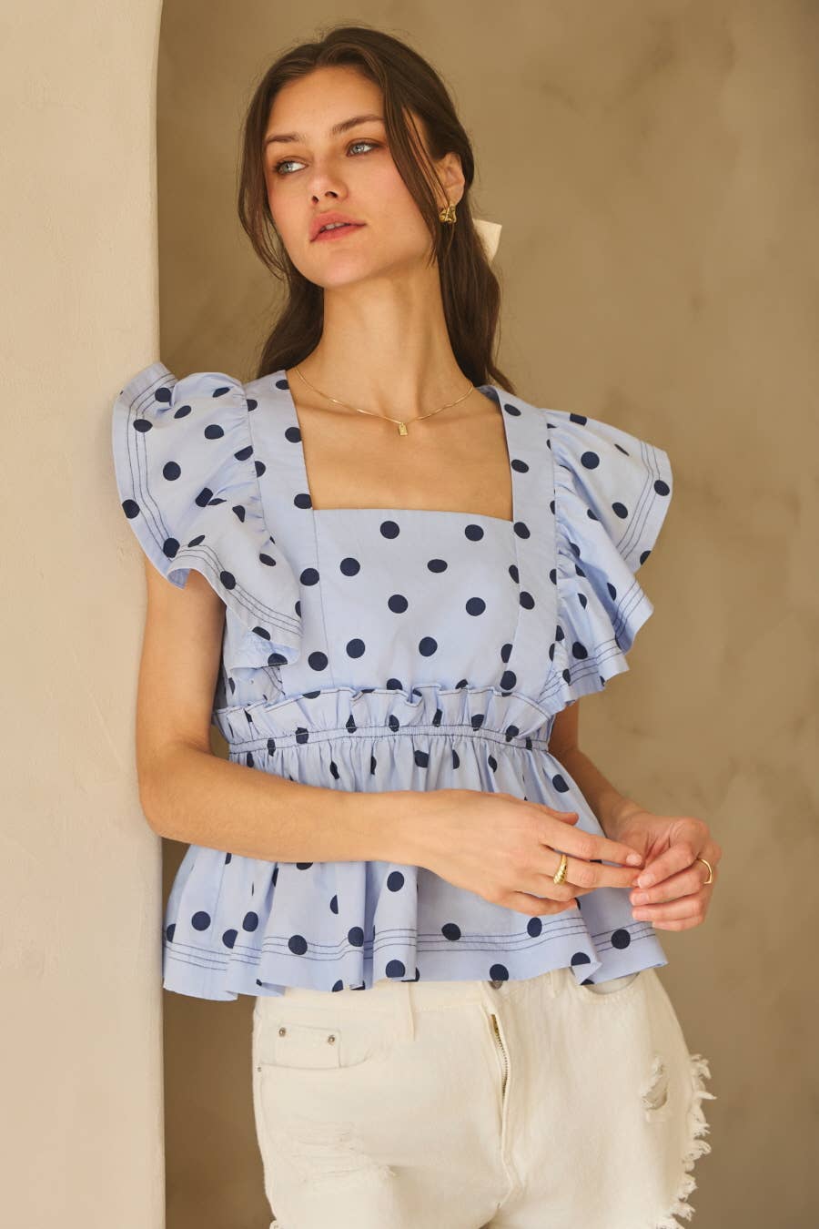 Polka Dot Printed Blouse