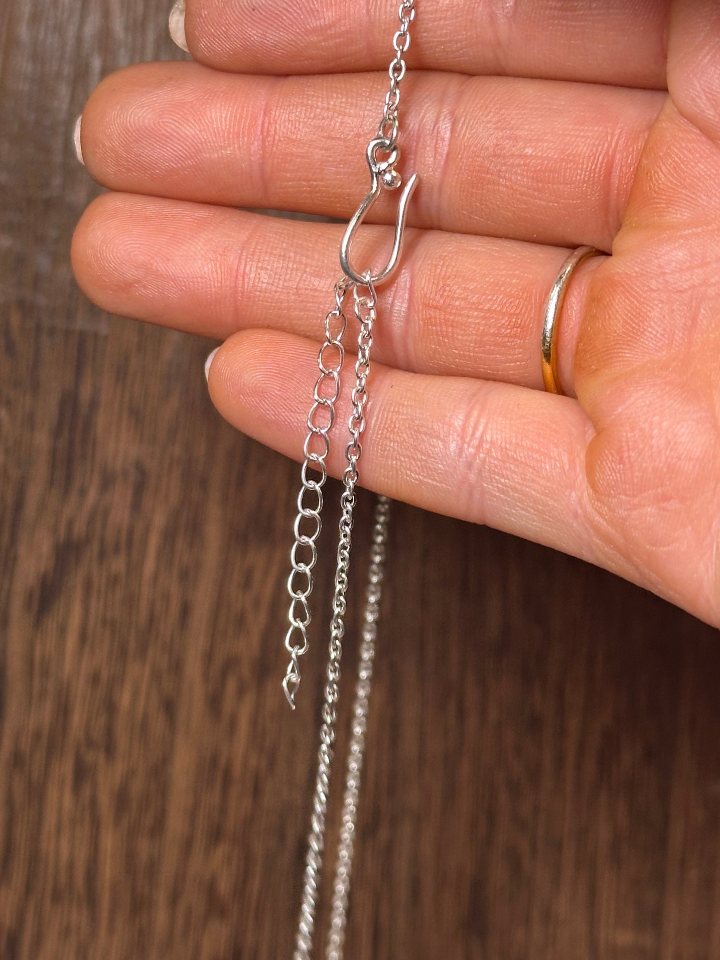 Handmade Cotton Candy Sterling Silver Drop Necklace