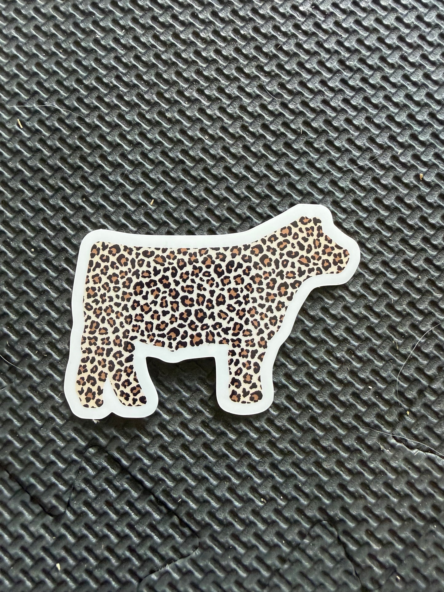 cheetah print livestock animals - die cut sticker