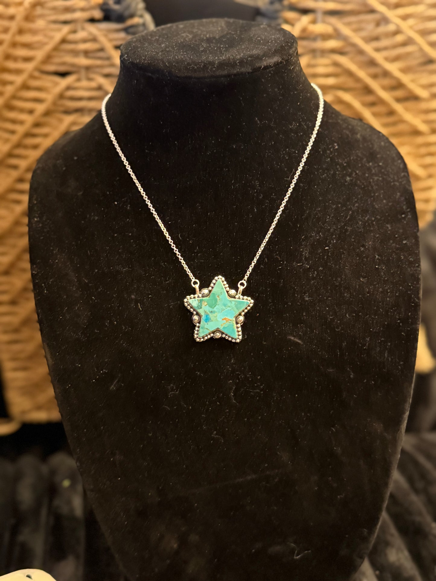 Hada Collection Kingman Turquoise Star Necklace