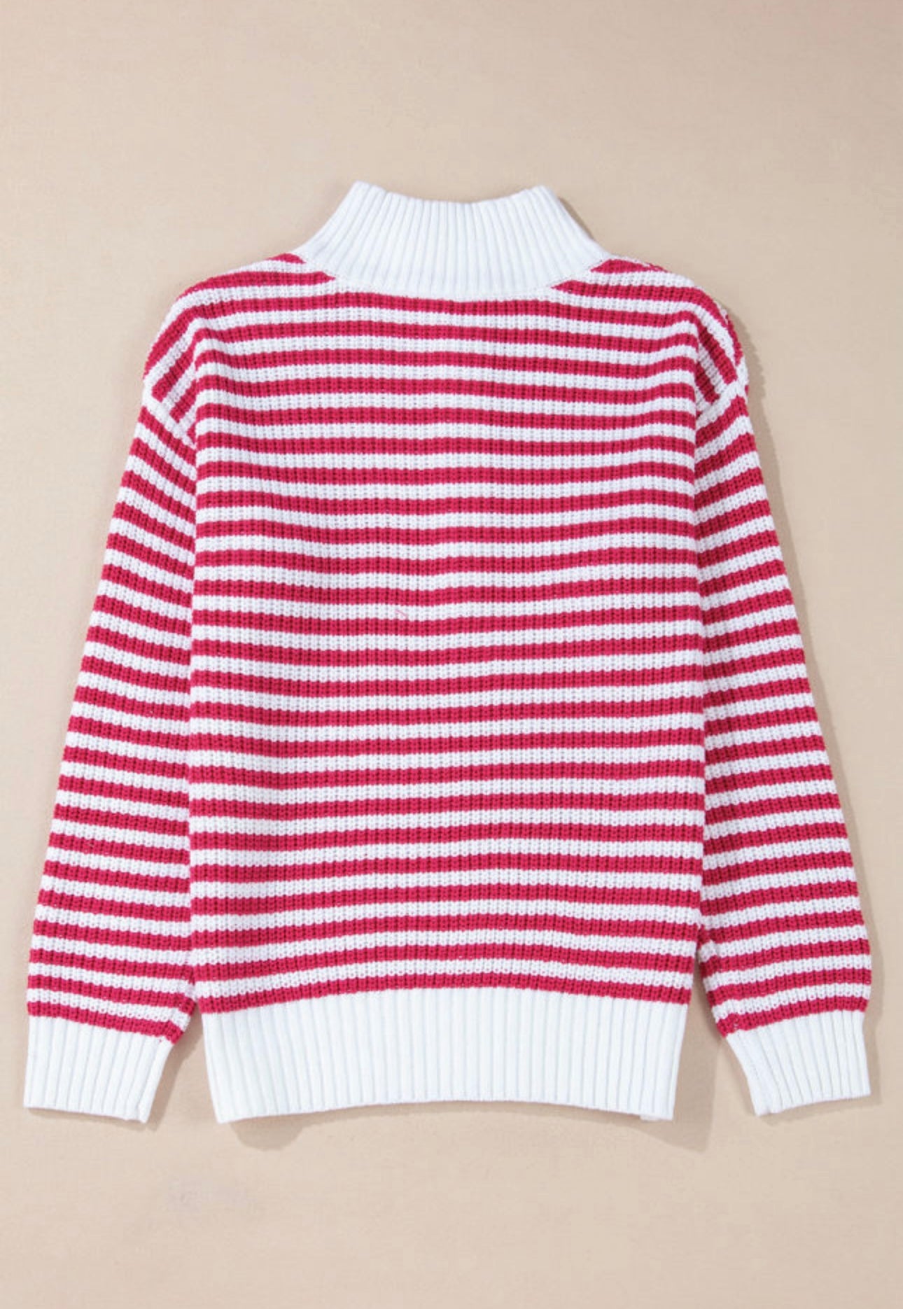 Stripped quarter zip sweater *2COLORS