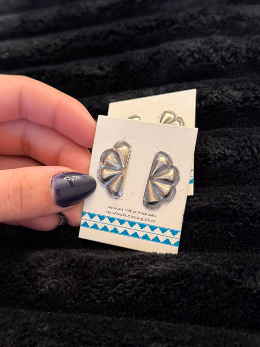 Navajo Handmade Silver Earrings - Joan Begay