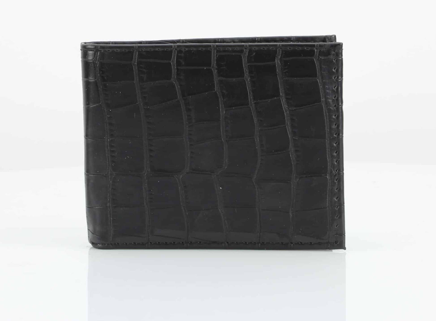 Lizard Print Embossed Vegan Leather Bi Fold Wallet