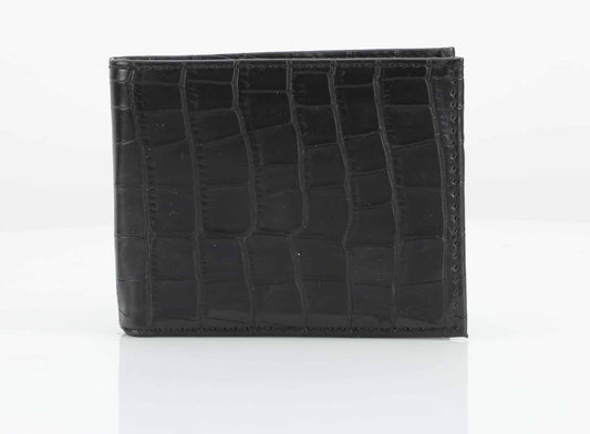 Lizard Print Embossed Vegan Leather Bi Fold Wallet