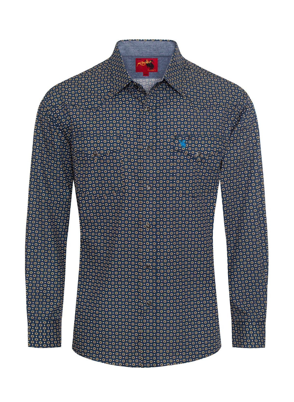 Men's Western Pearl Snap Print Shirt - PS100L-1073