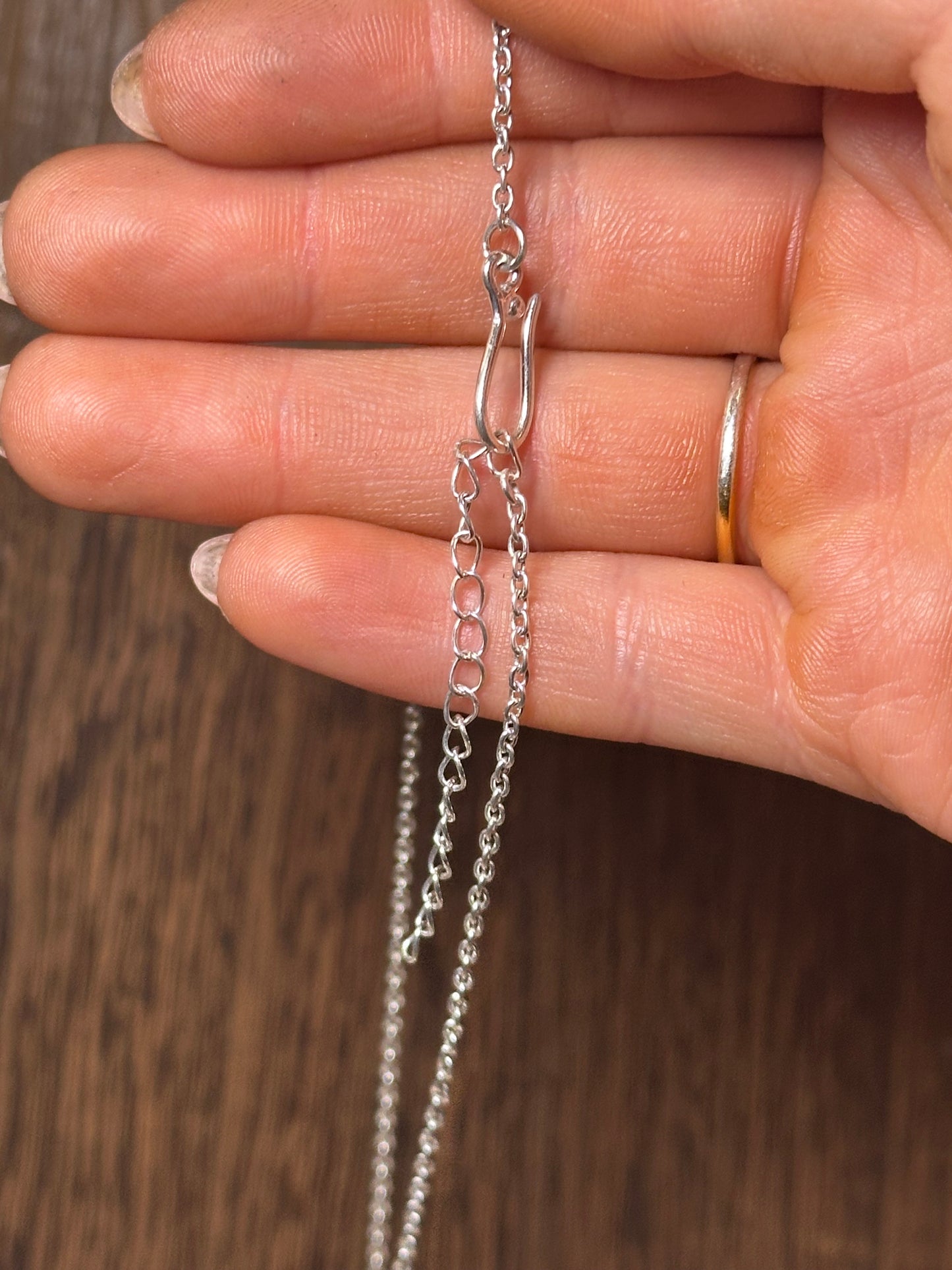 Handmade Cotton Candy Sterling Silver Drop Necklace