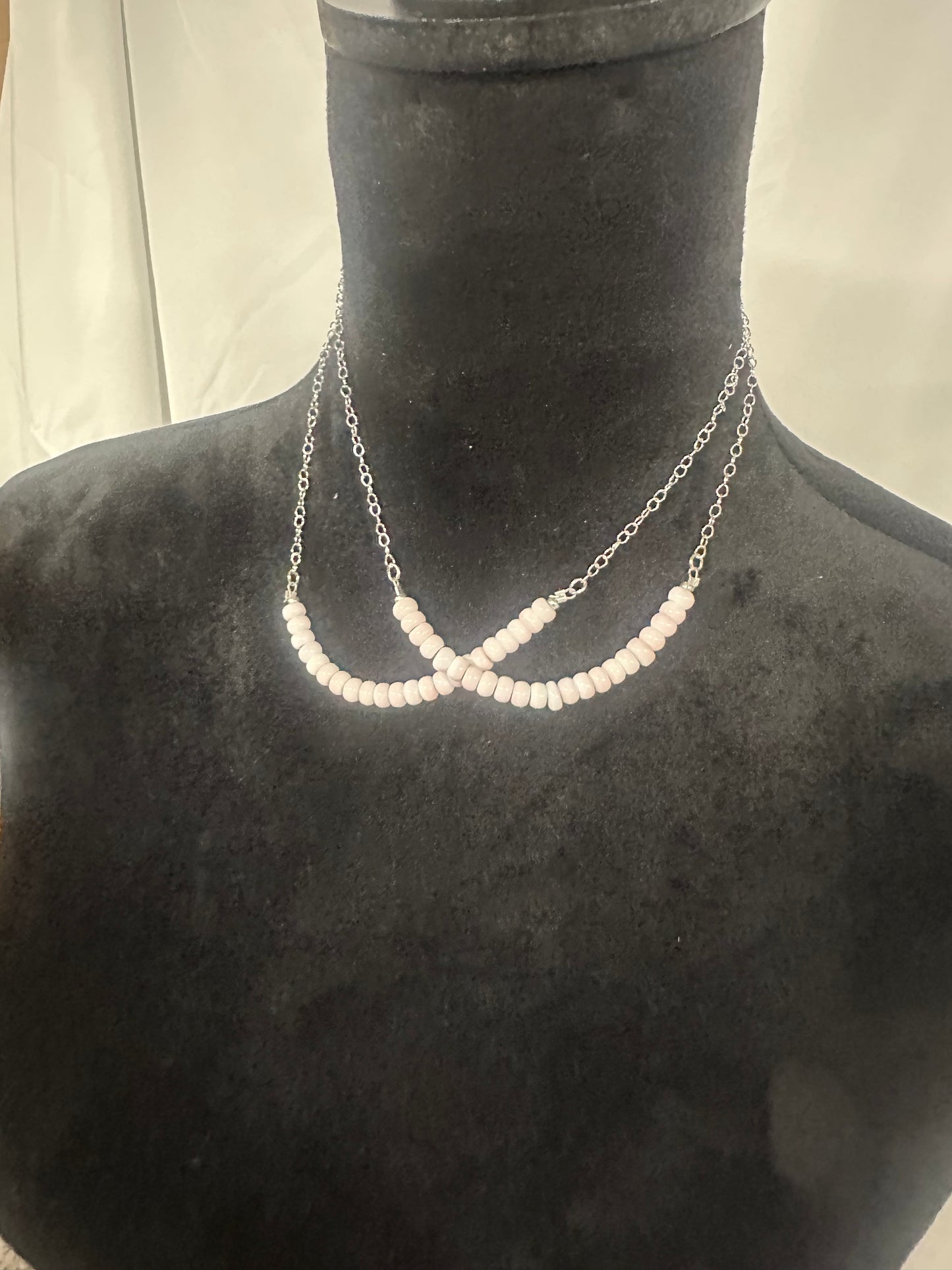queen pink conch sterling silver chain necklace