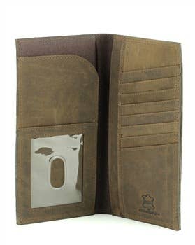 Gator Print Pebbled Grain Water Buffalo Rodeo Wallet 1726