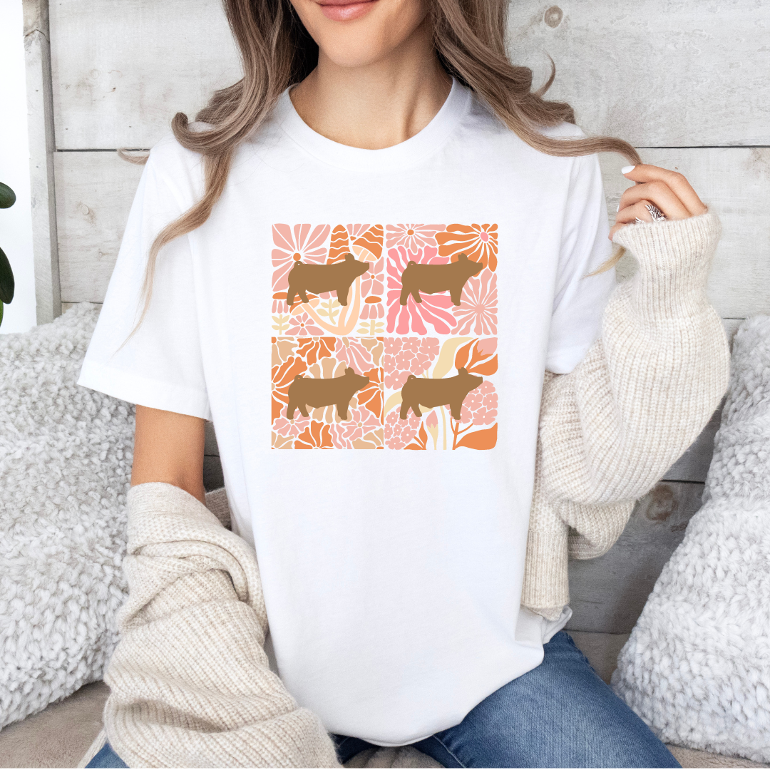 Retro Livestock Animal tshirt *4ANIMALS