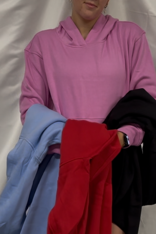 Fleece kangaroo pocket hoodie