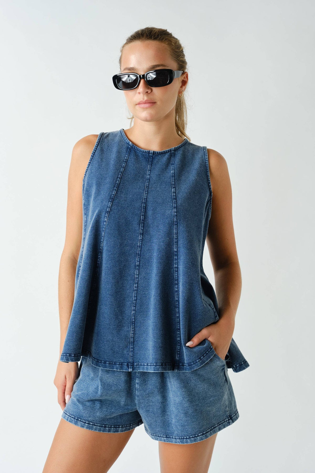 Monterey Soft-Wash Stretch-Denim Leisure Set
