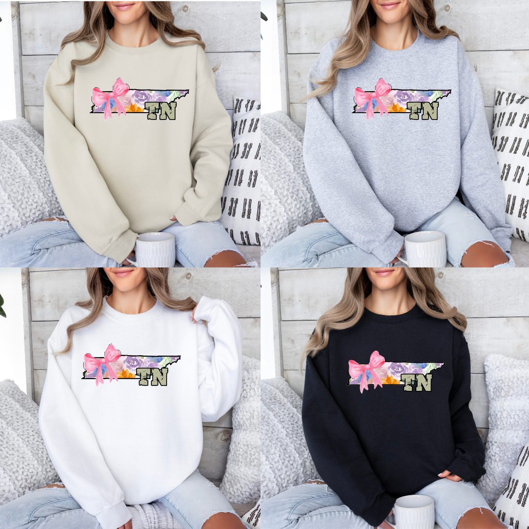 Pastel Bow Tennessee Crewneck