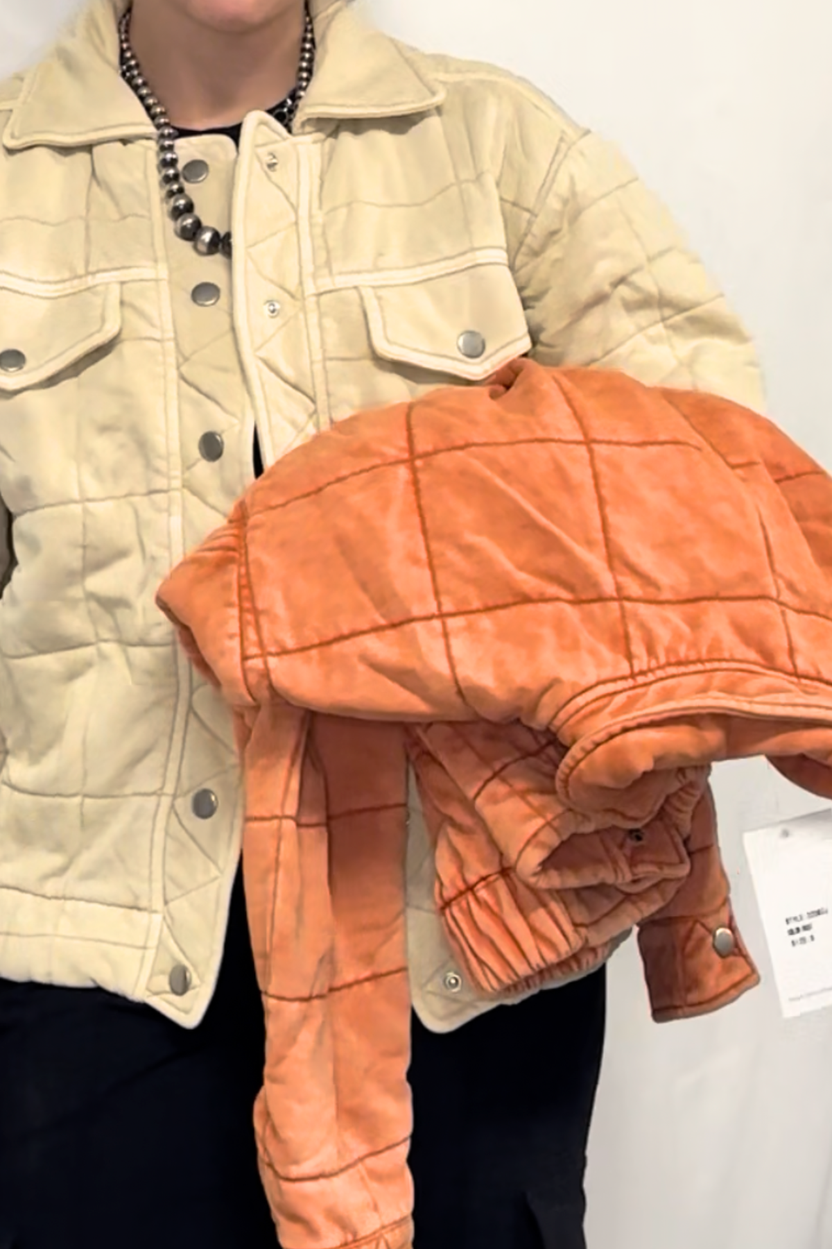 Garment Stone Washed Quilted Jacket *2COLORS