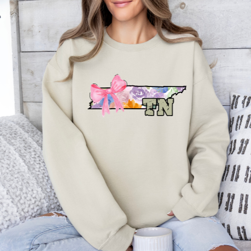 Pastel Bow Tennessee Crewneck