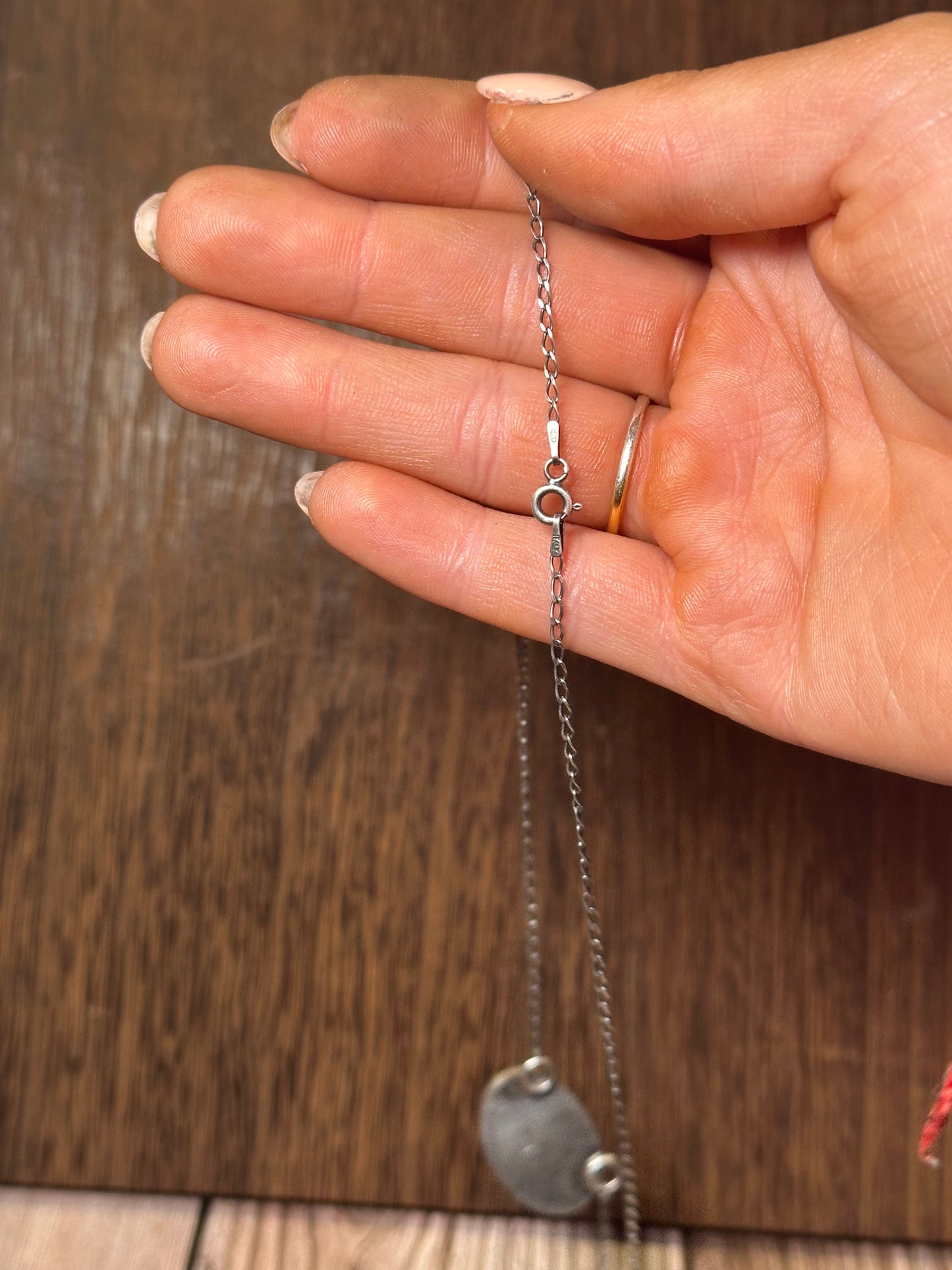 Navajo Sterling Silver & Pink Dream Mojave Oval Necklace