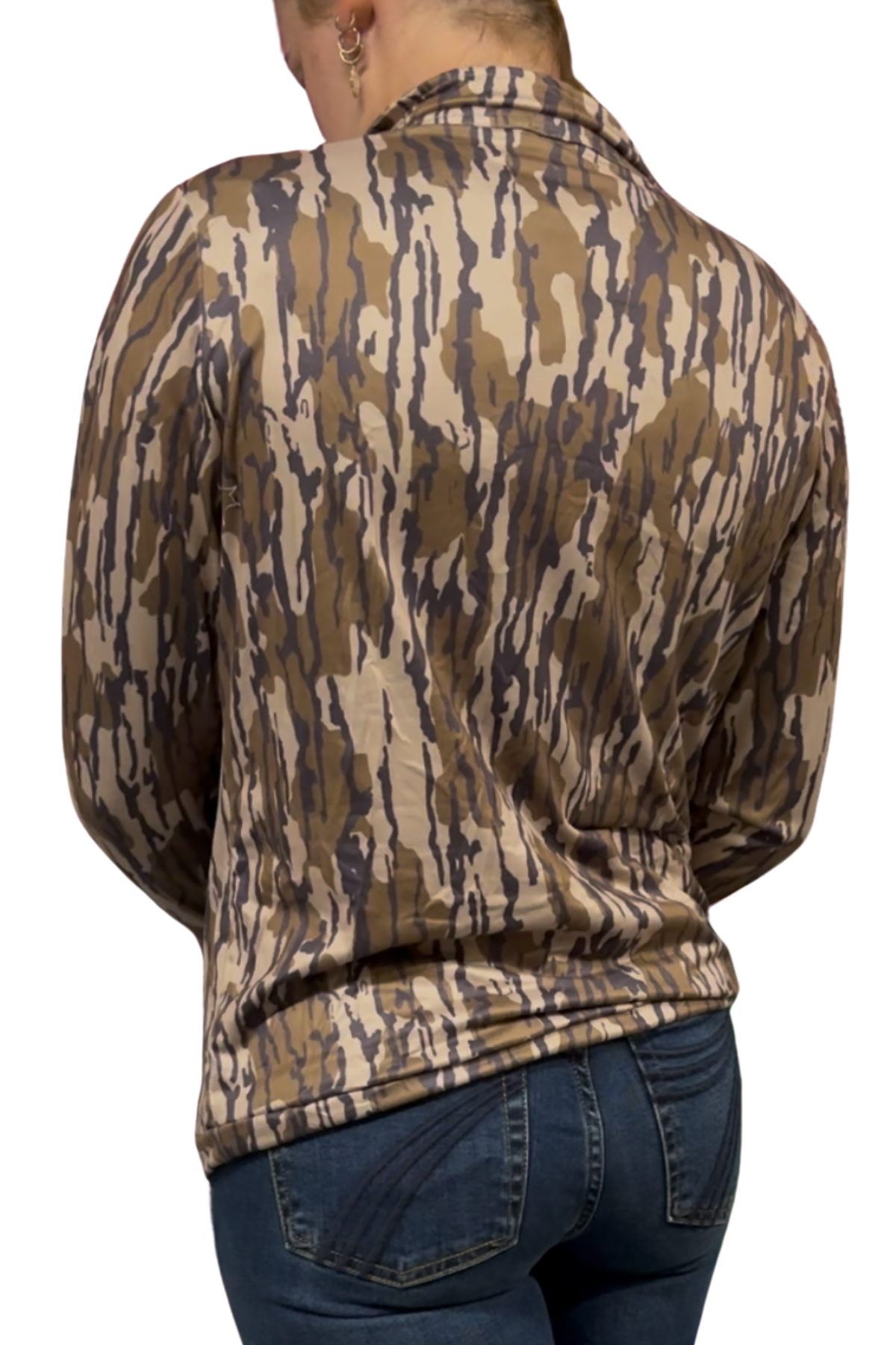 Camouflage Long Sleeve Tee Shirts Zip Pullovers Tops