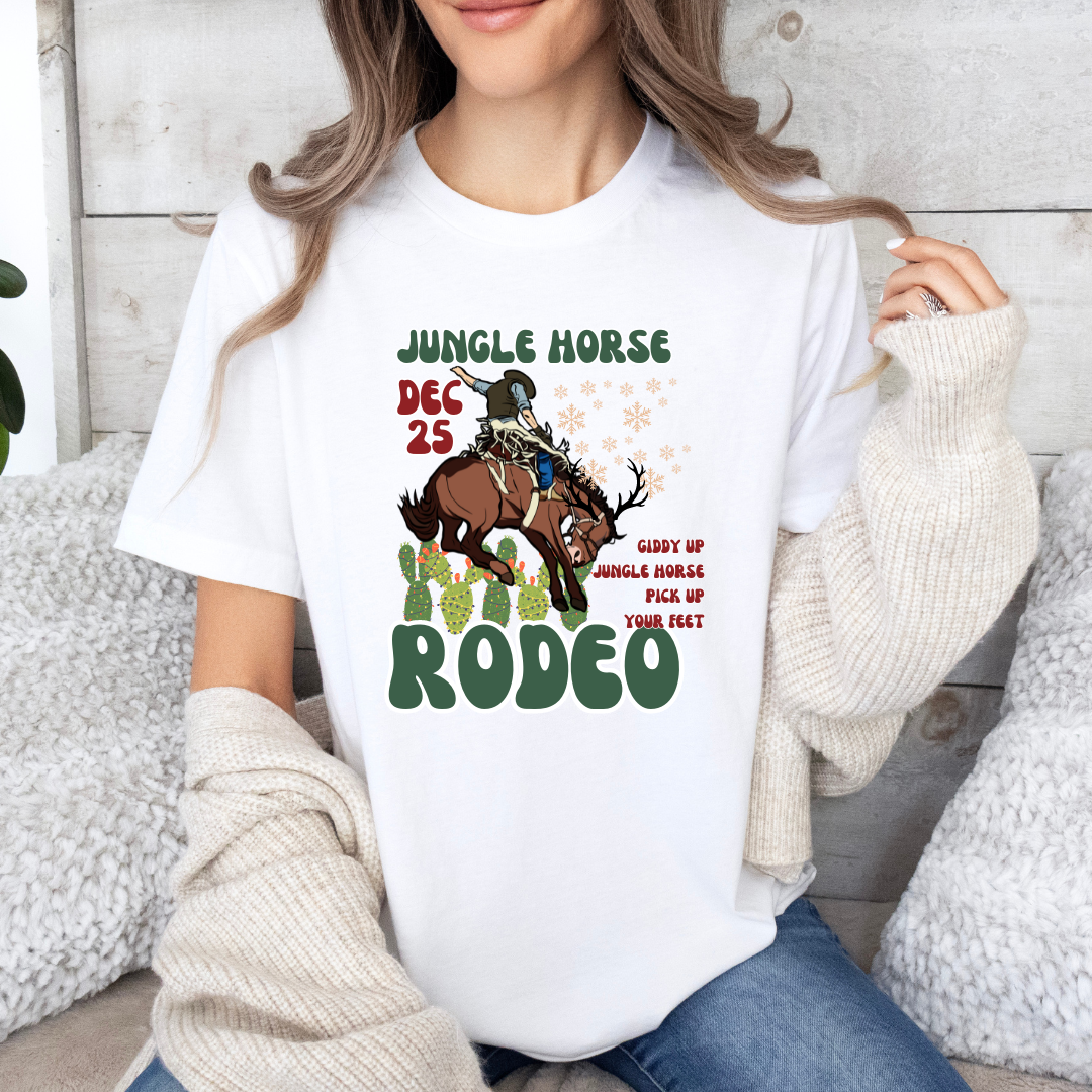 GIDDY UP JUNGLE HORSE TSHIRT/CREWNECK