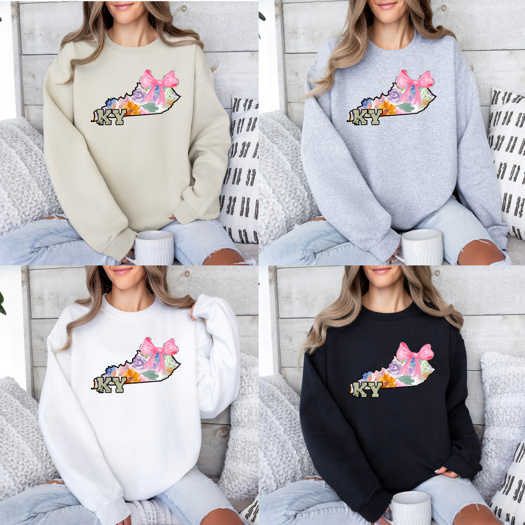 pastel Bow Kentucky Crewneck