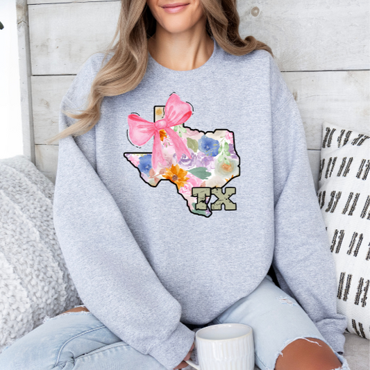 Pastel Bow Texas Crewneck