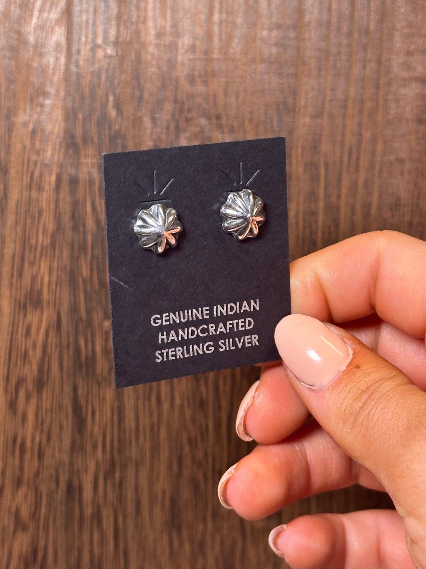 Navajo Sterling Silver Star Post Earrings By Kevin Billah