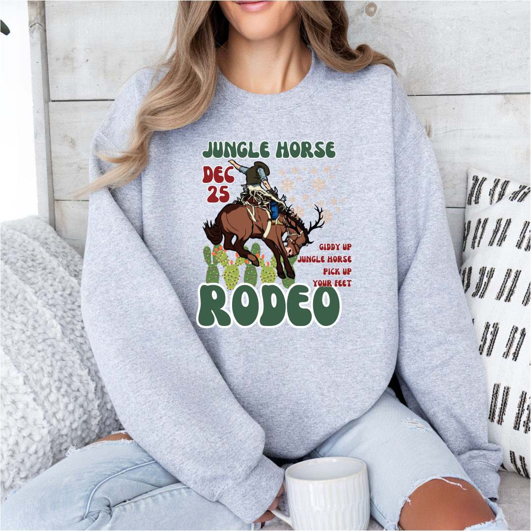 GIDDY UP JUNGLE HORSE TSHIRT/CREWNECK