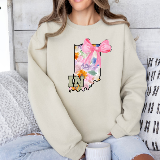 Pastel Bow Indiana Crewneck