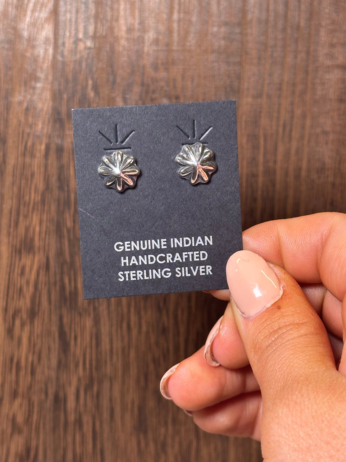 Navajo Sterling Silver Star Post Earrings By Kevin Billah