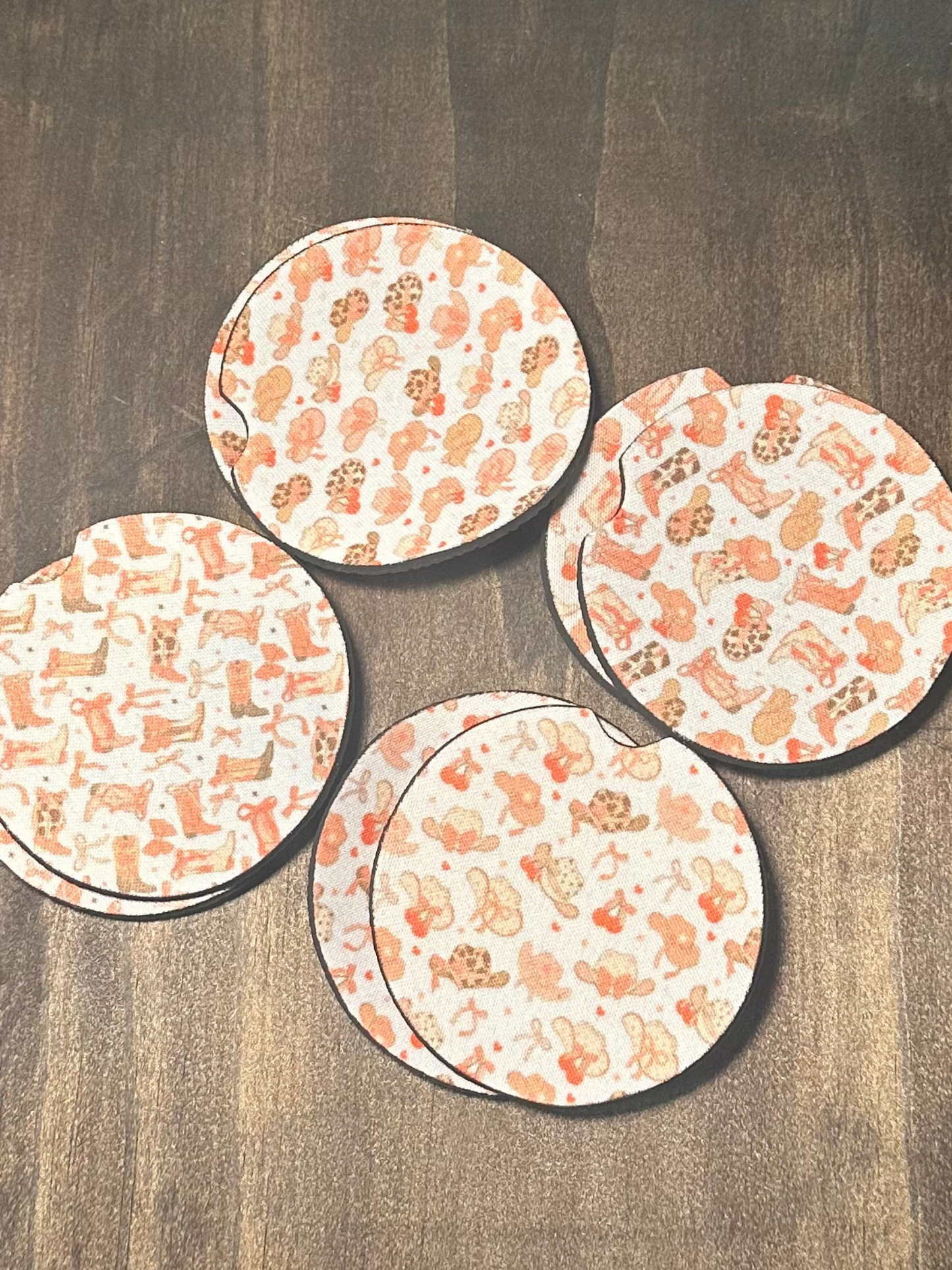 Car Coasters - Western Girly Car Coasters