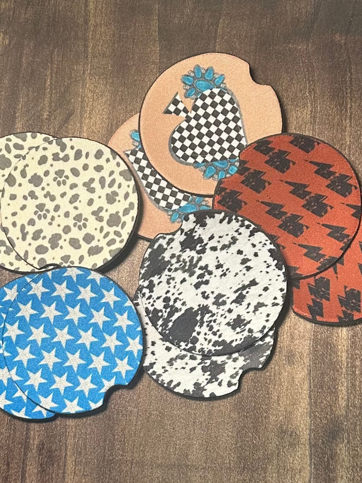 Car Coasters - Patterened Car Coasters