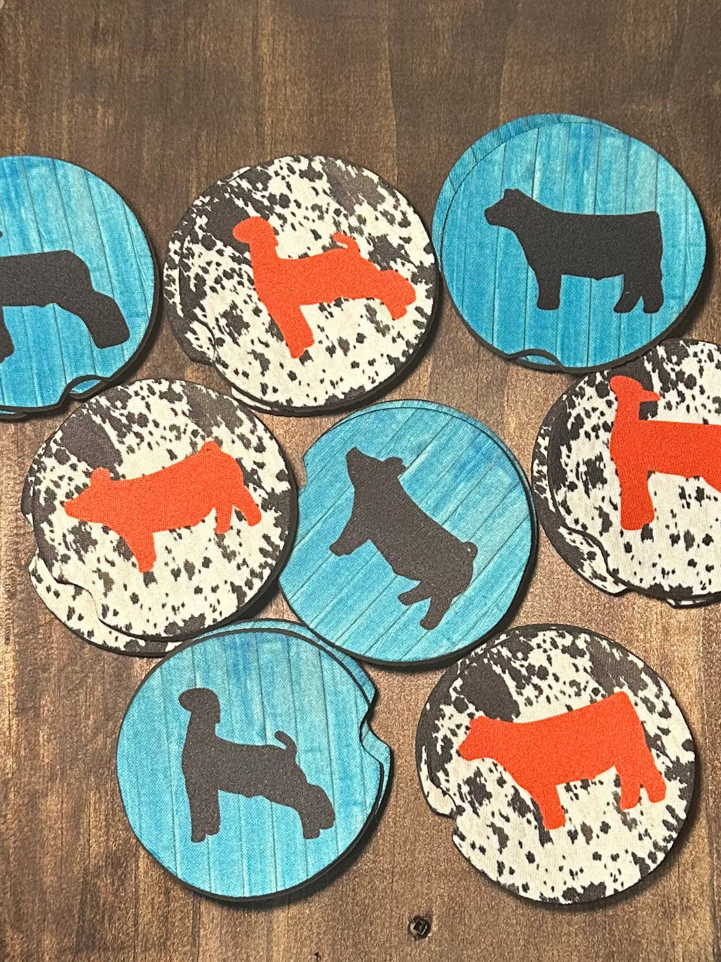 Car Coasters - Livestock Animal Car Coasters