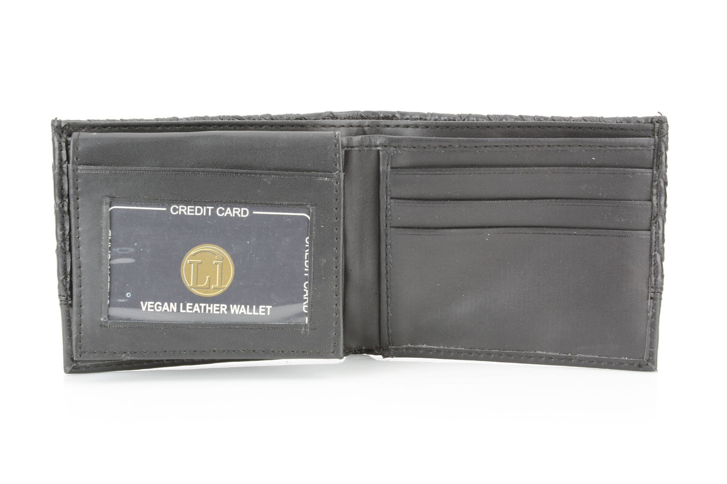 Vegan Woven Pattern Wallet with Solid Band VL 903
