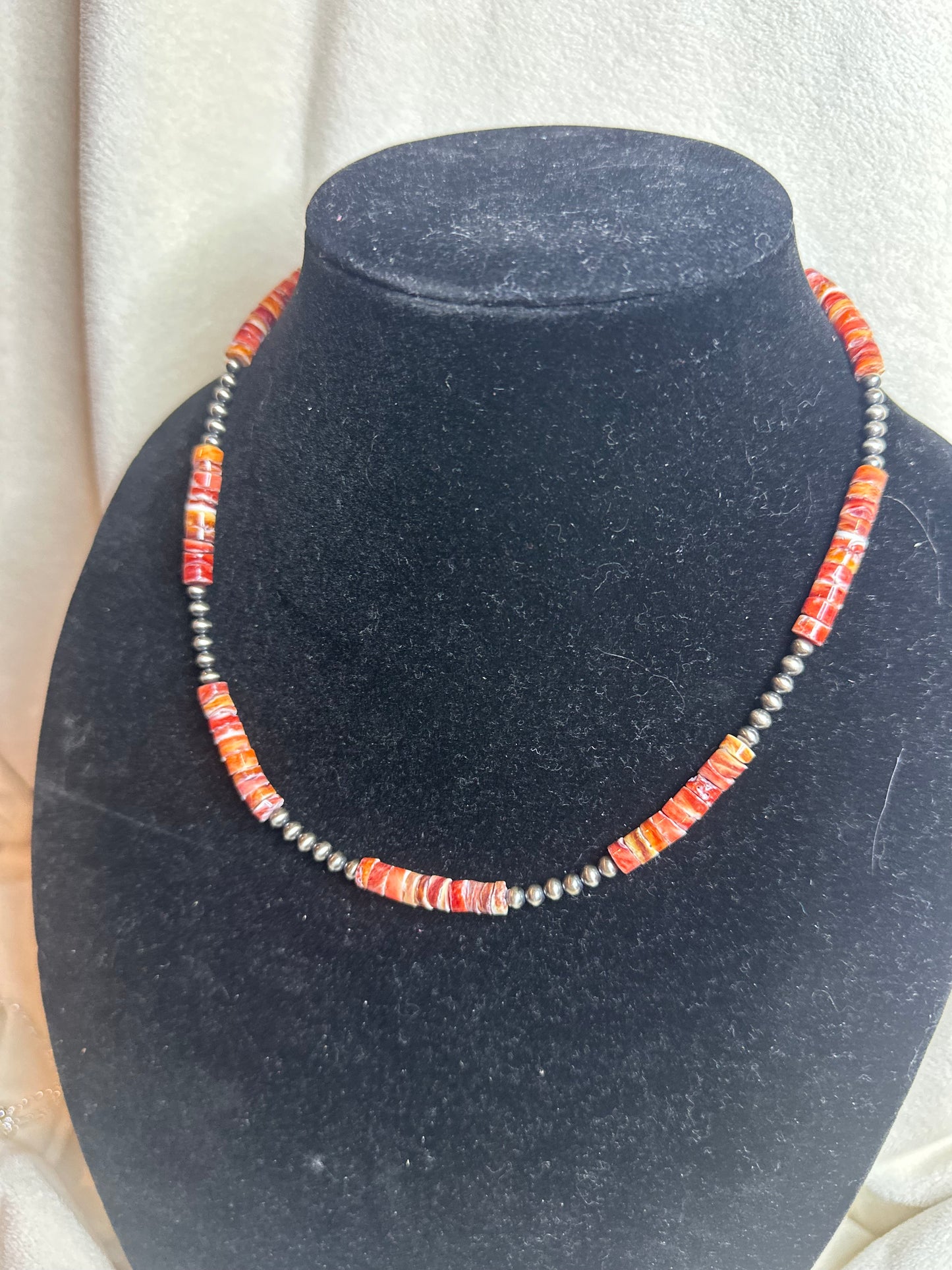 4mm x red spiny necklace