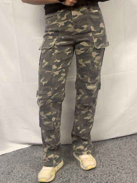 Camo Stretch Straight leg pants