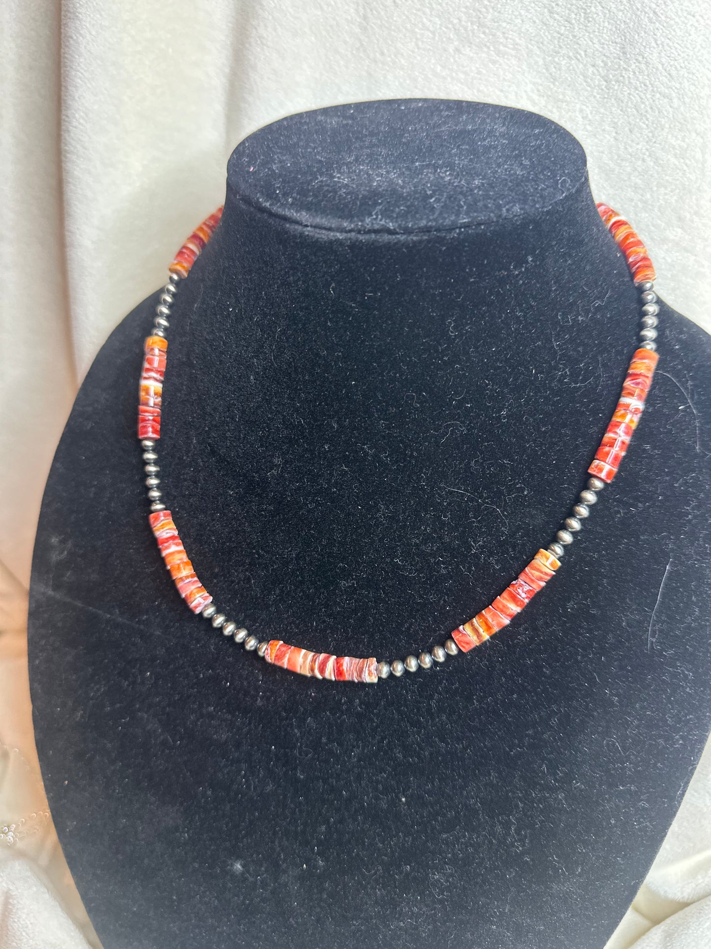 4mm x red spiny necklace