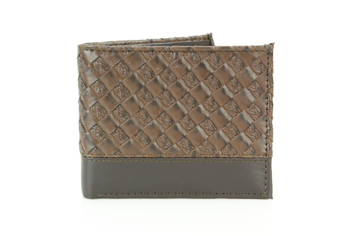 Vegan Woven Pattern Wallet with Solid Band VL 903