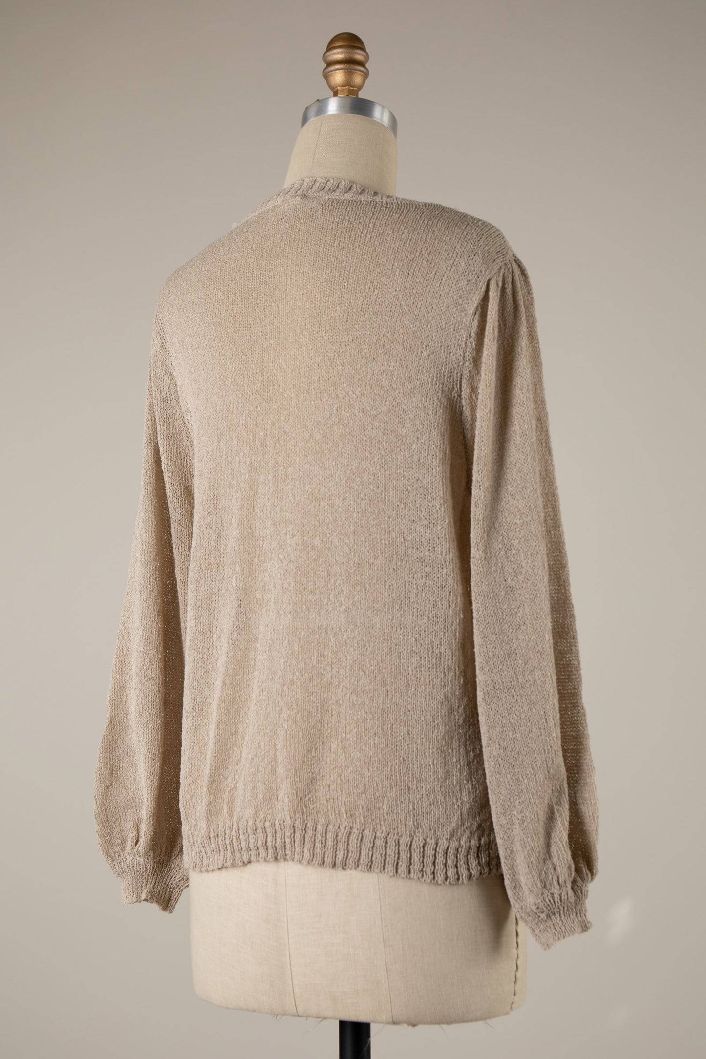 Lightweight Mock Neck Sweater : Beige