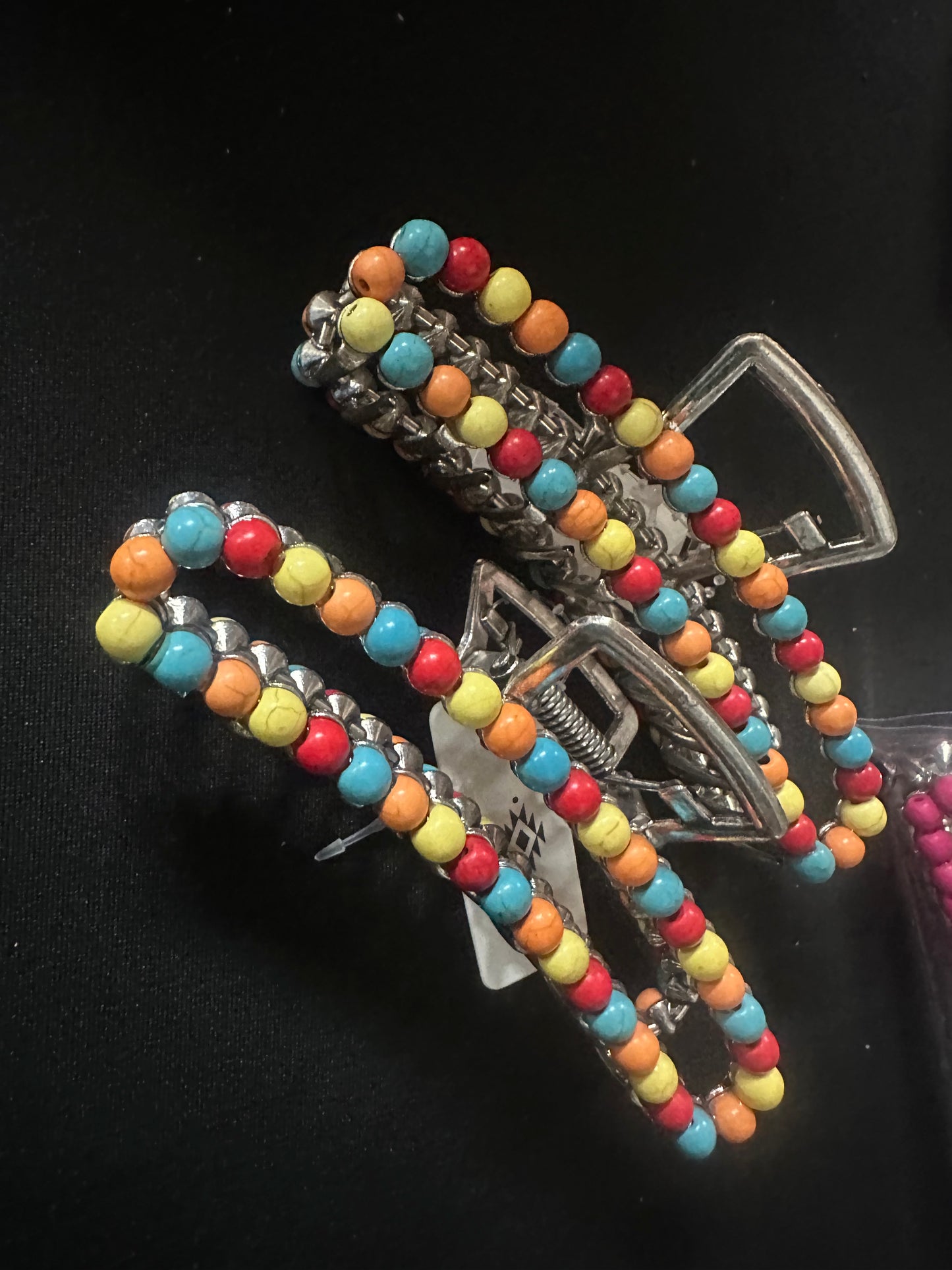 4.25″ Stone Bead Hair Claw Clip