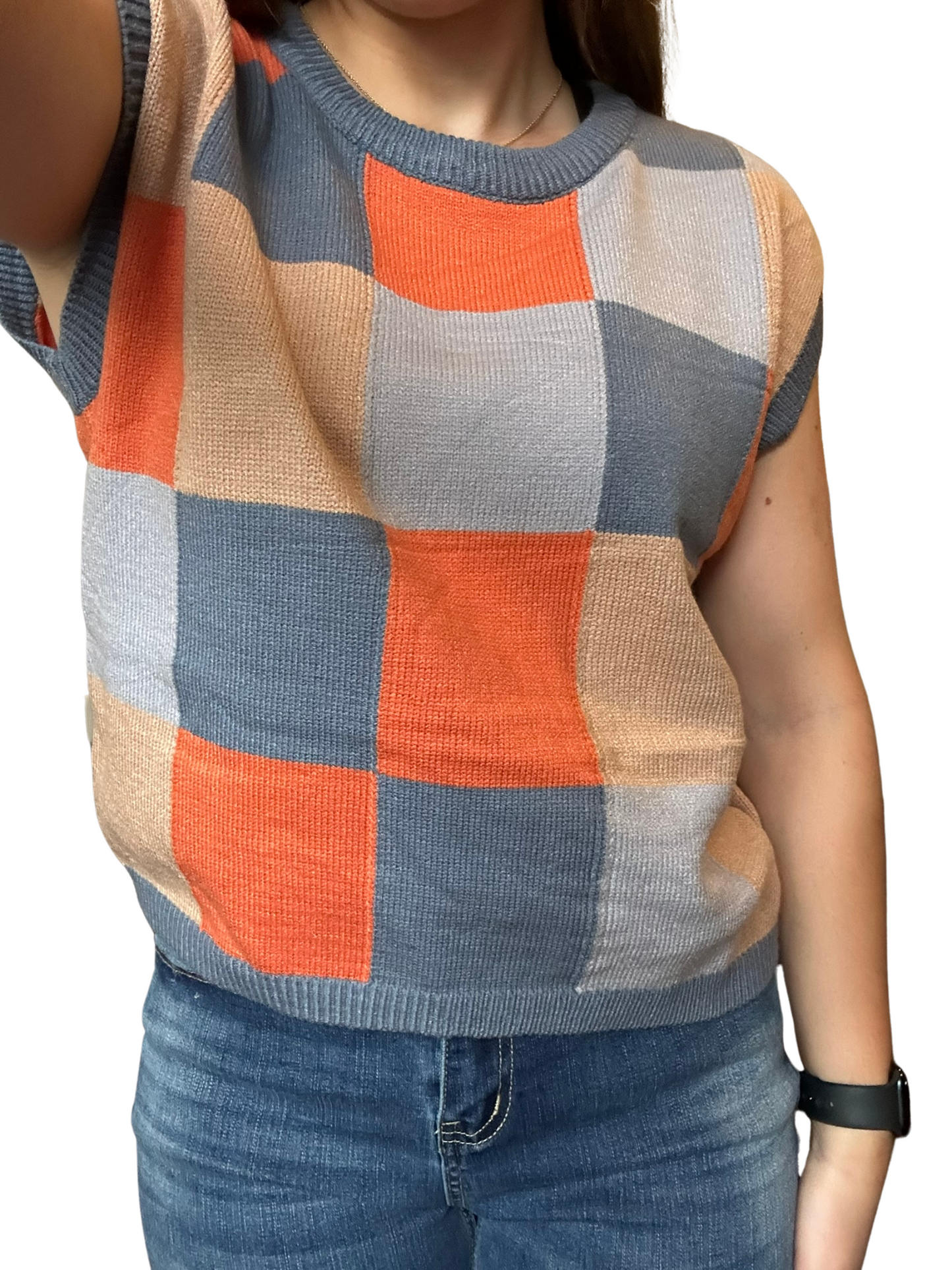 COLORFUL CHECKERED SWEATER VEST