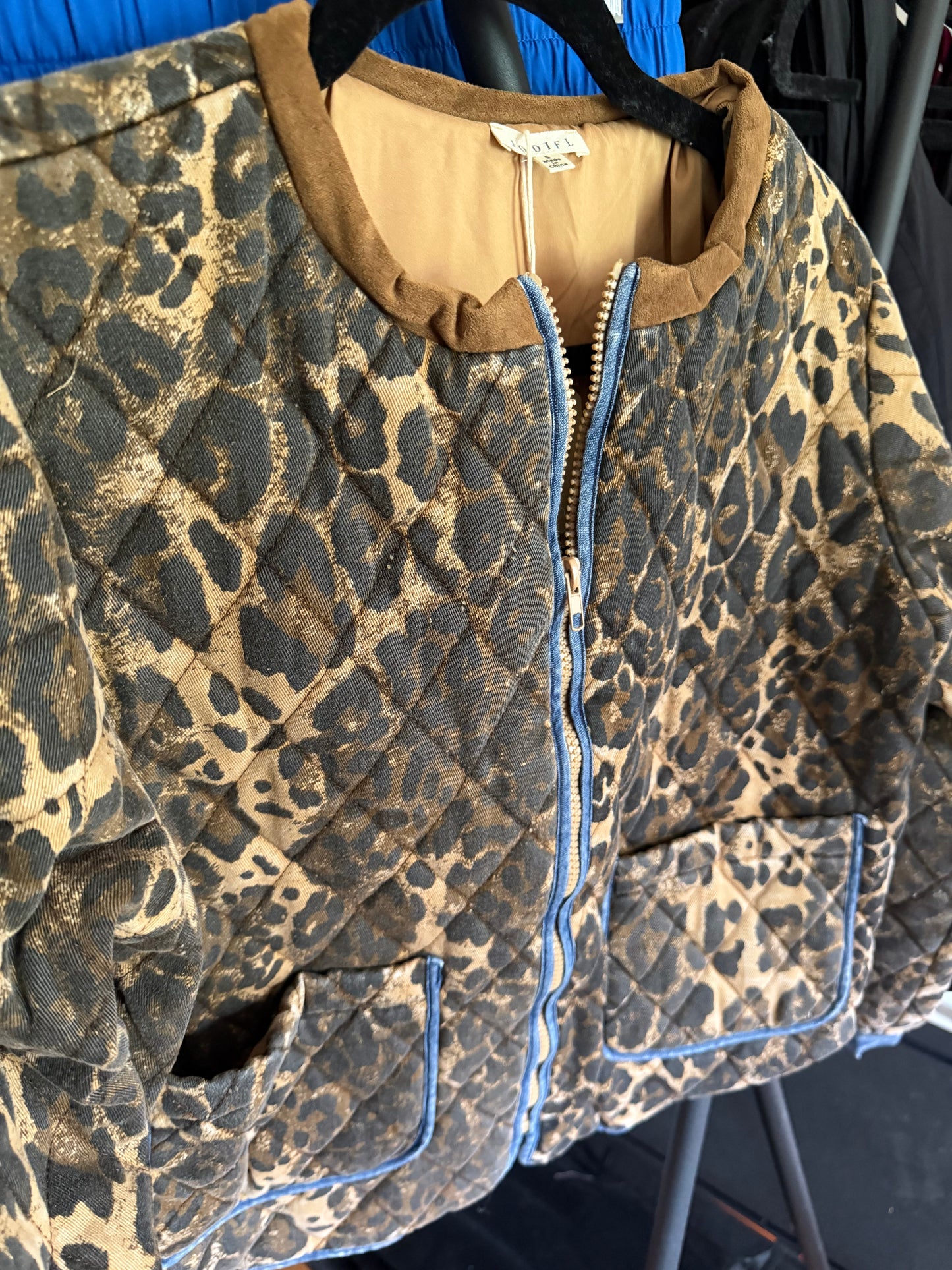 leopard print // denim jacket