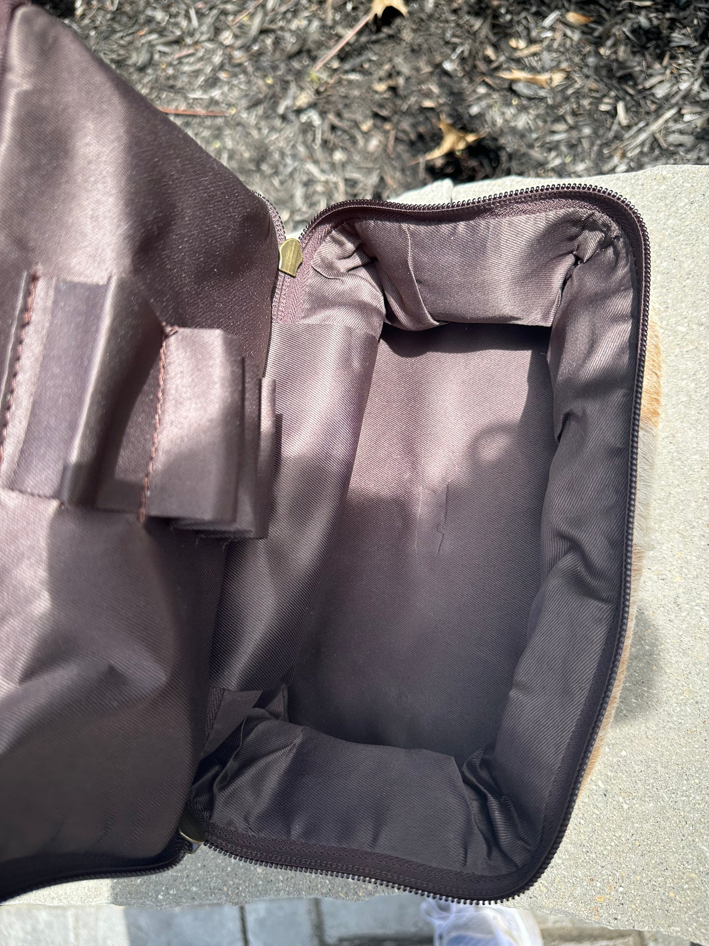 Genuine Cowhide Make up Bag Cosmetic Organizer