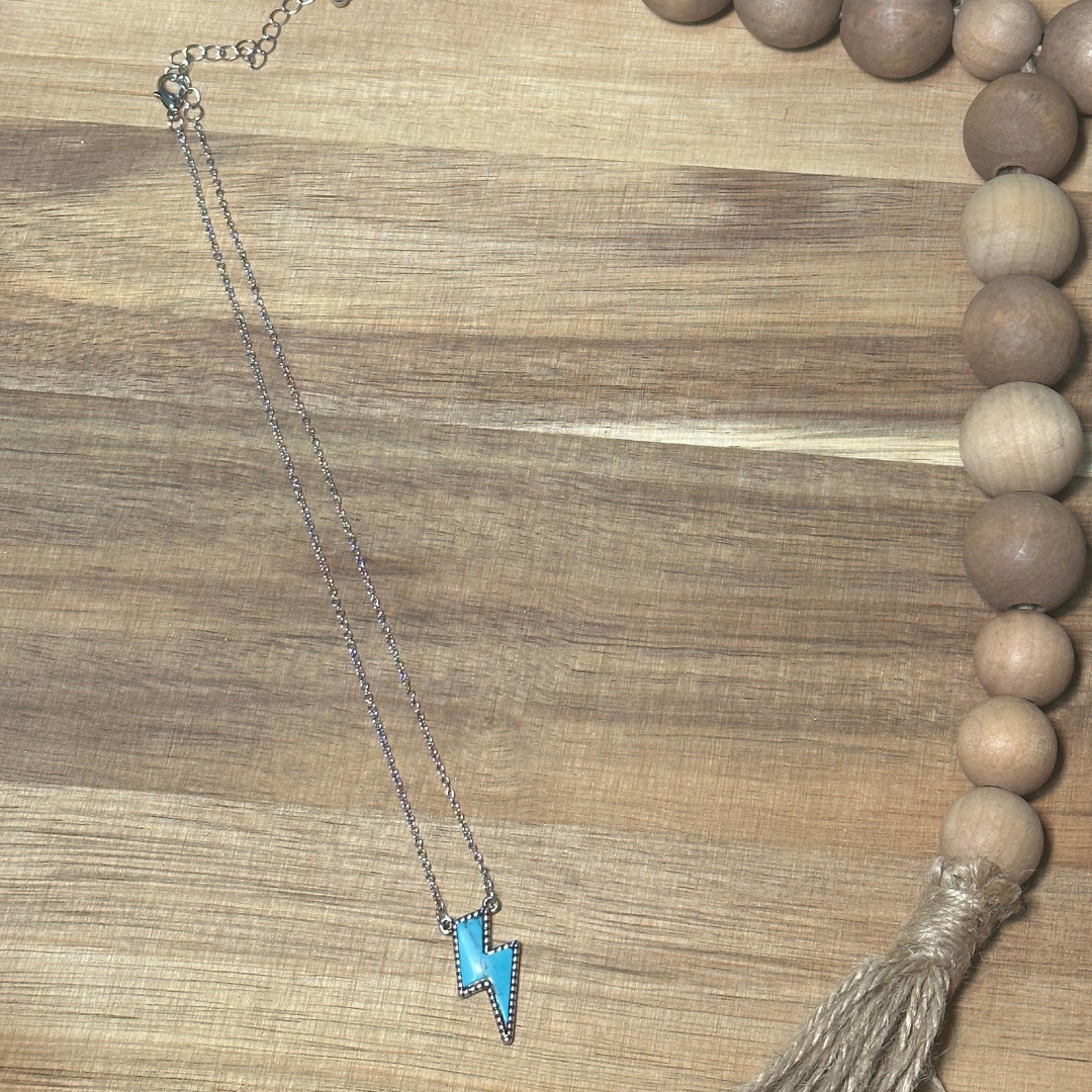 Lightening Bolt Pendant Necklace